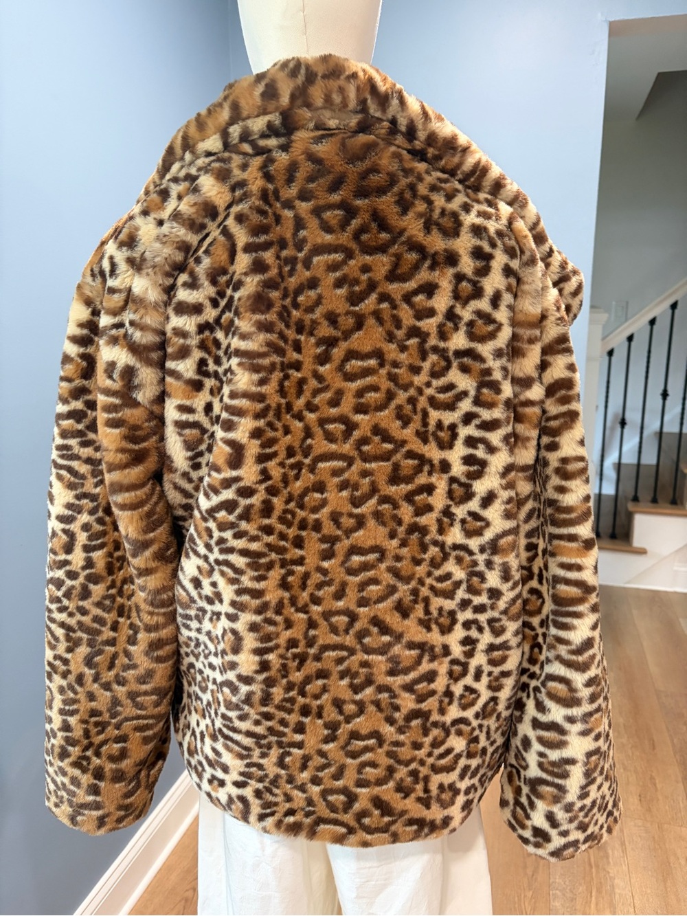 Anthropologie Leopard Print Faux Fur Jacket Coat Animal Print Size Small NWOT - Picture 6 of 15